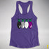 Asexual Pride Christmas Lights Racerback Tank - Purple
